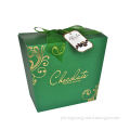 Food Grade Green Soft Ballotin Box with Bow-tie